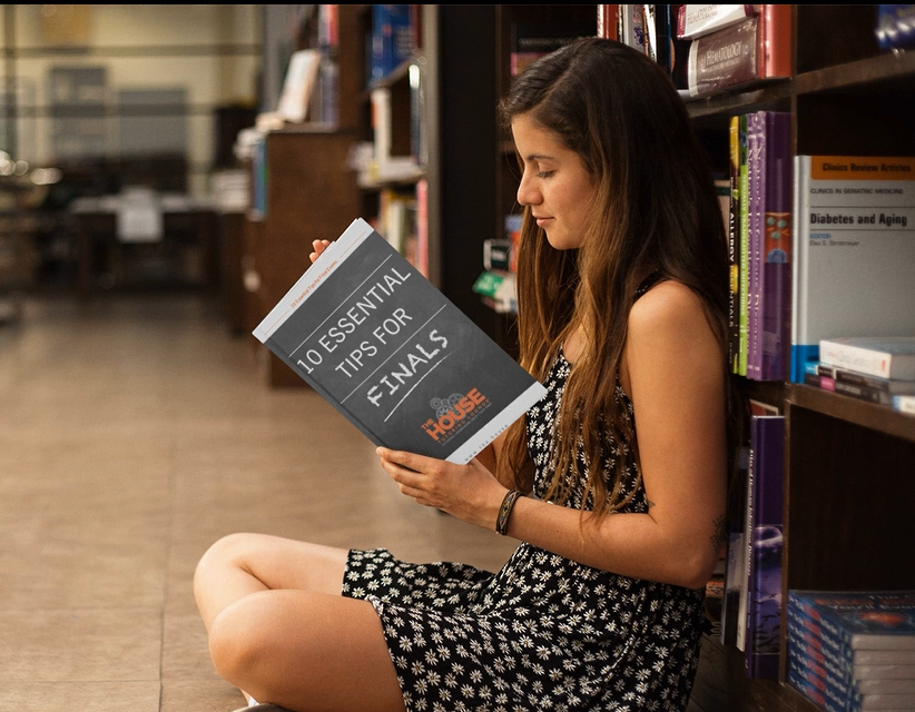 Finals Checklist Mock-Up Girl in Library image